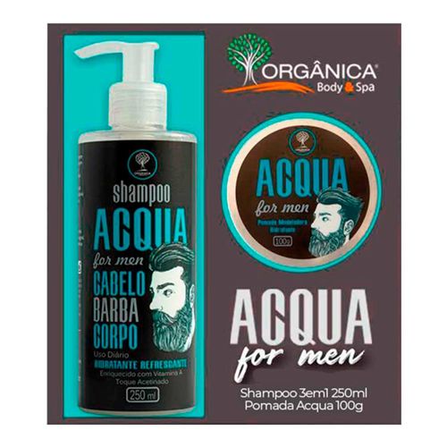 799432---Kit-Shampoo-Organica-For-Men-3-em-1-250ml---Pomada-Acqua-100g-1 799432---Kit-Shampoo-Organica-For-Men-3-em-1-250ml---Pomada-Acqua-100g-1