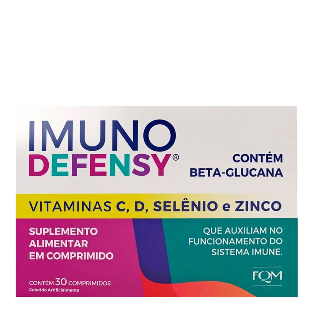 BETAGLUCANA + VITAMINAS C, D + SELÊNIO + ZINCO - VITALION IMUNO DEFENSE 30  COMPRIMIDOS SIDNEY OLIVEIRA - Ultrafarma