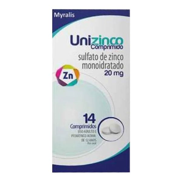 Unizinco 20mg Myralis 14 Comprimidos