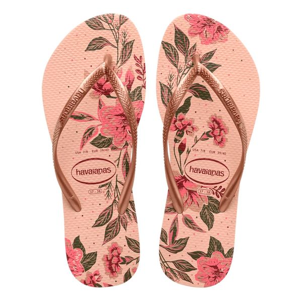 Sandálias Havaianas Slim Organic Rosa Dourado Blush 1 Par