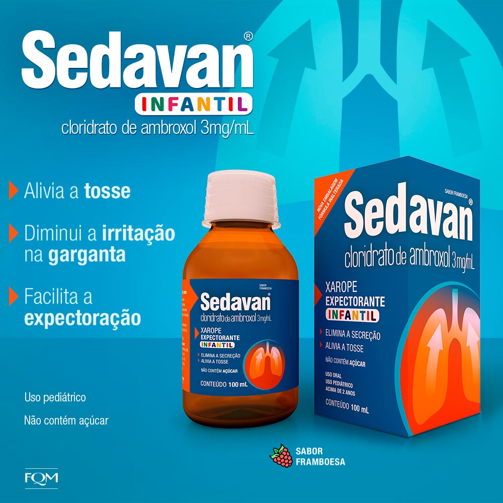 Xarope Expectorante Sedavan Infantil 3mg 100ml - Farmácias Unipreço