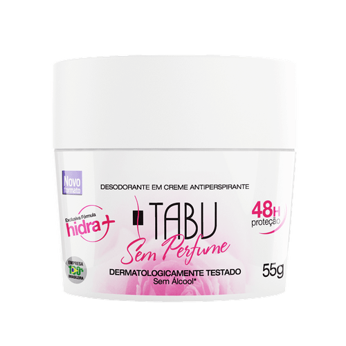 Desodorante Creme Antitranspirante Tabu Sem Perfume 55G preço