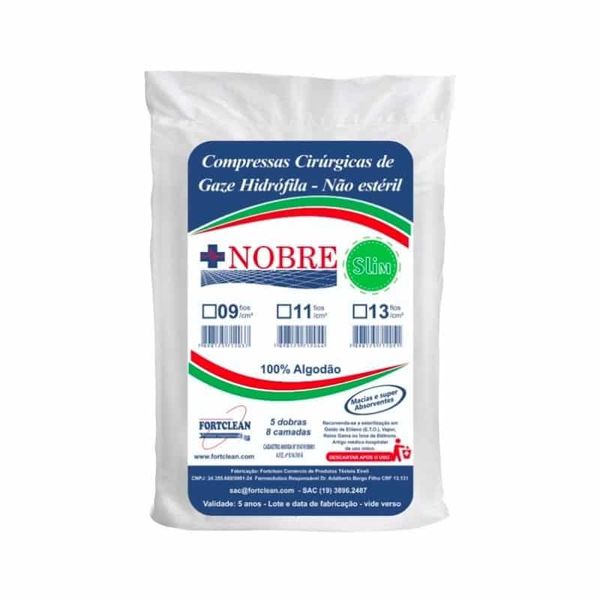 Gaze Nobre 500 Unidades 13 Fios Gaze Nobre