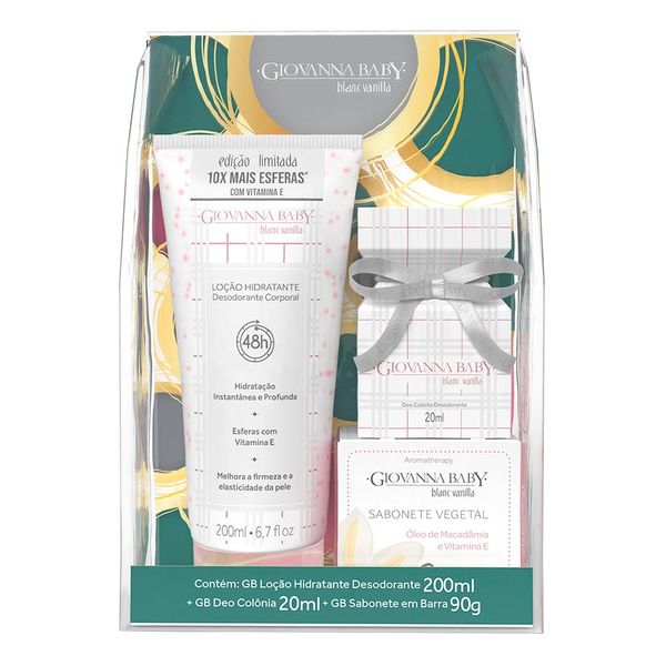 Kit Colônia Giovanna Baby Vanilla 200ml + Sabonete em Barra 90g