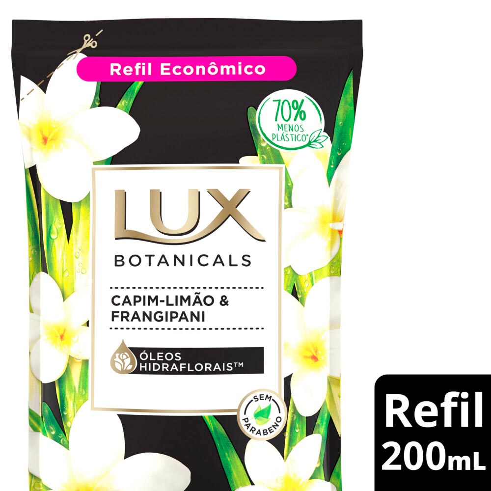 Sabonete Liquido Lux Capim e Limão Refil 200ml