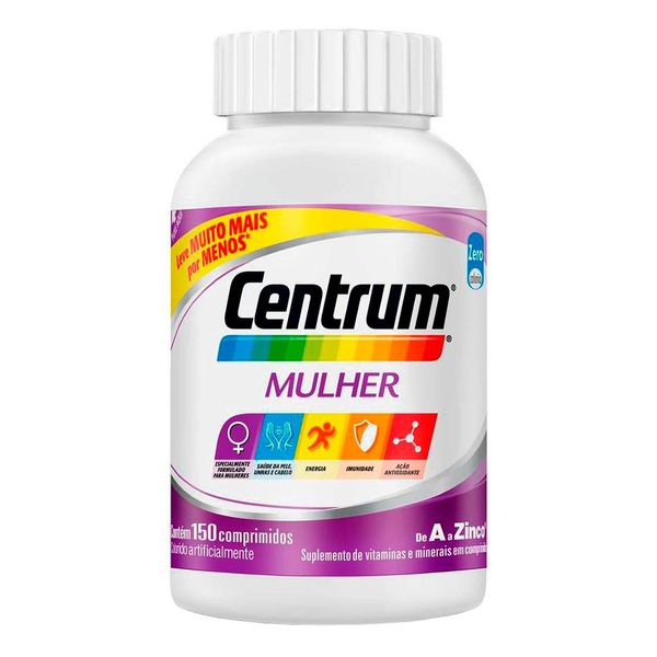 Multivitaminico Centrum Gender Mulher de A a Zinco com Vitaminas e Minerais 150 comprimidos