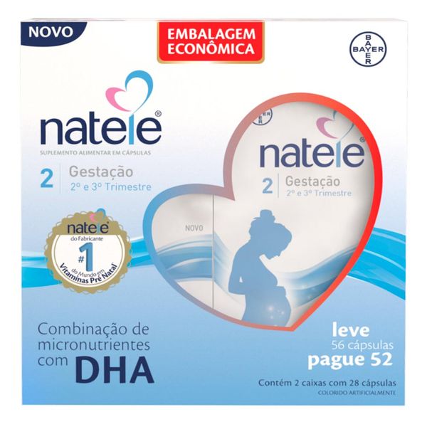Suplemento Alimentar Natele Bayer 56 Capsulas