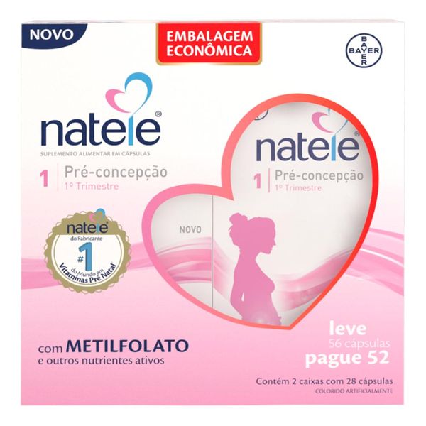 Natele Pré-Concepção Bayer 56 Cápsulas Gelatinosas Moles