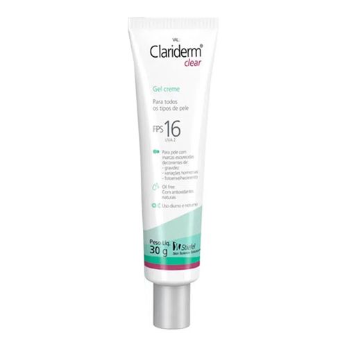 Clareador-Facial-Clariderm-Clear-FPS-16-30g Clareador-Facial-Clariderm-Clear-FPS-16-30g
