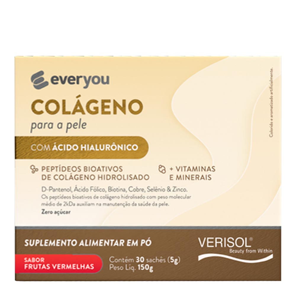 Colágeno Verisol + HA Ever You Frutas Vermelhas 30 Sachês com 5g Cada
