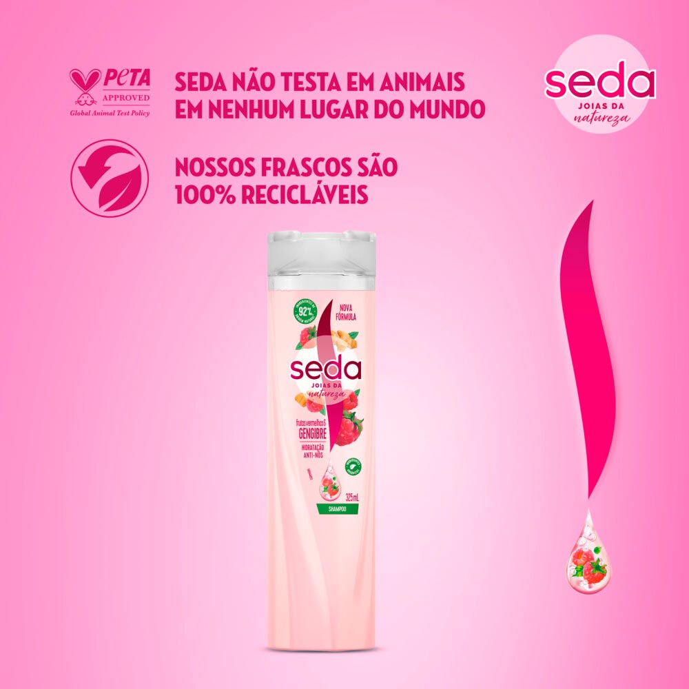 Shampoo Seda Joias da Natureza Frutas Vermelhas e Gengibre 325 ml - Drogaria  Sao Paulo