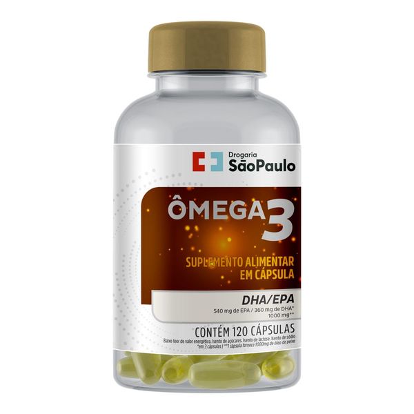 Ômega 3 Drogaria São Paulo 120 Cápsulas