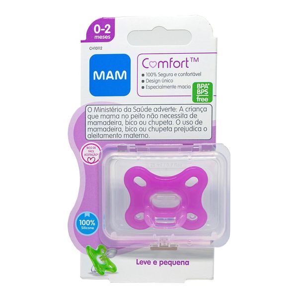Chupeta MAM Comfort Rosa 1 Unidade