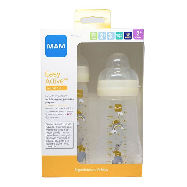Kit Mamadeira Mam Easy Active Set Neutra 2 Unidades