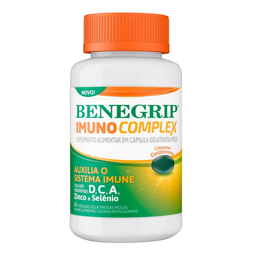 Suplemento Alimentar Benegrip Imuno Complex 60 Cápsulas
