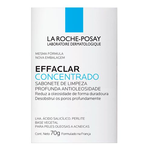 Sabonete Em Barra Concentrado La Roche-Posay Effaclar Peles Oleosas E Sensíveis 70G