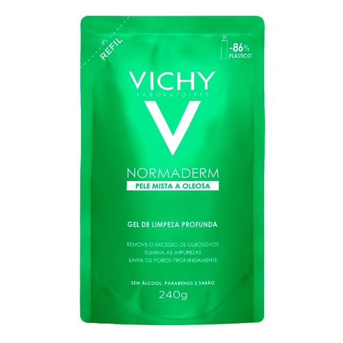 Gel Facial De Limpeza Profunda Vichy Normaderm Pele Mista Refil 240Ml