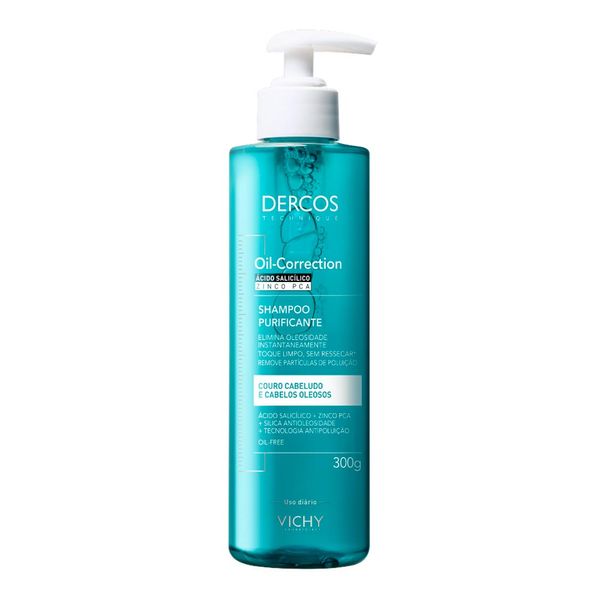 Shampoo Dercos Oil-Correction Purificante Antioleosidade 300g