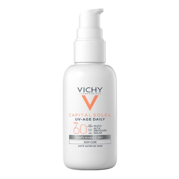 Protetor Solar Vichy FPS 60 Capital Soleil Uv Age Daily Anti-idade 40g