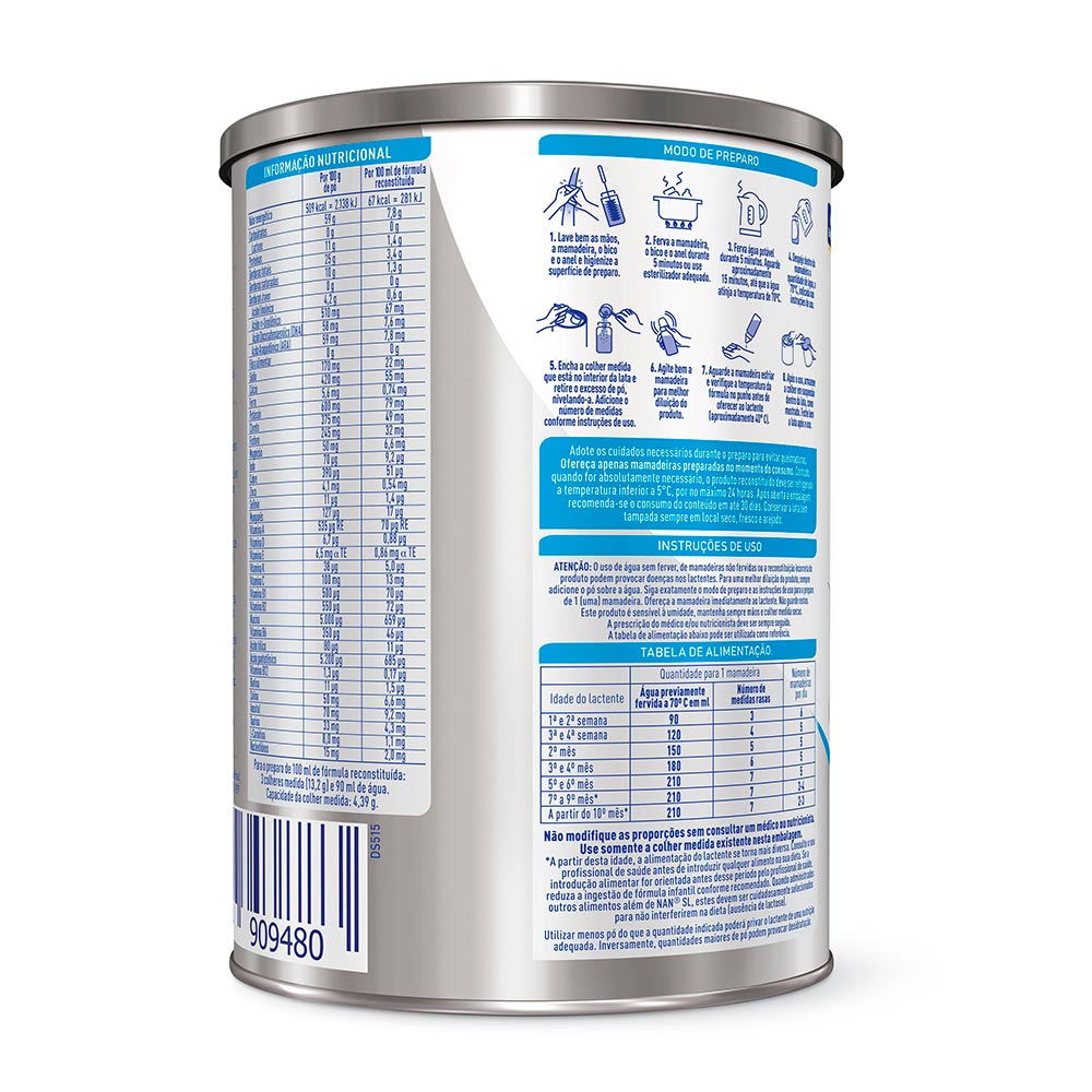 Fórmula Infantil NAN S.L. 400g - Drogaria Sao Paulo
