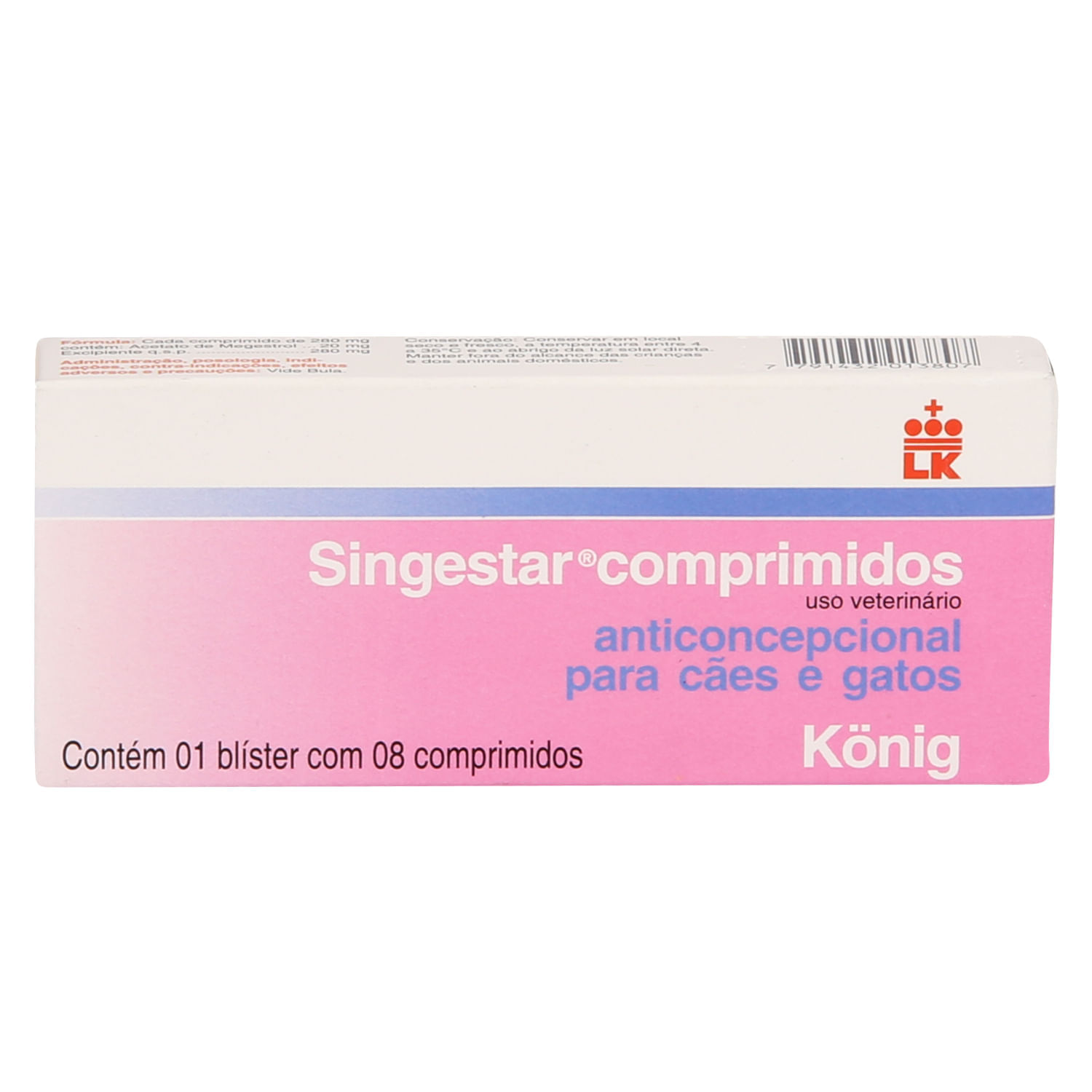 Anticoncepcional  Singestar König c/ 8 Comprimidos