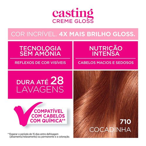 Tinta De Cabelo Loréal Paris Casting Creme Gloss 710 Cocadinha 246g Drogaria Sao Paulo 7118