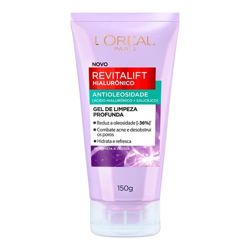 Gel De Limpeza Antioleosidade L'oréal Paris Hialurônico 150G