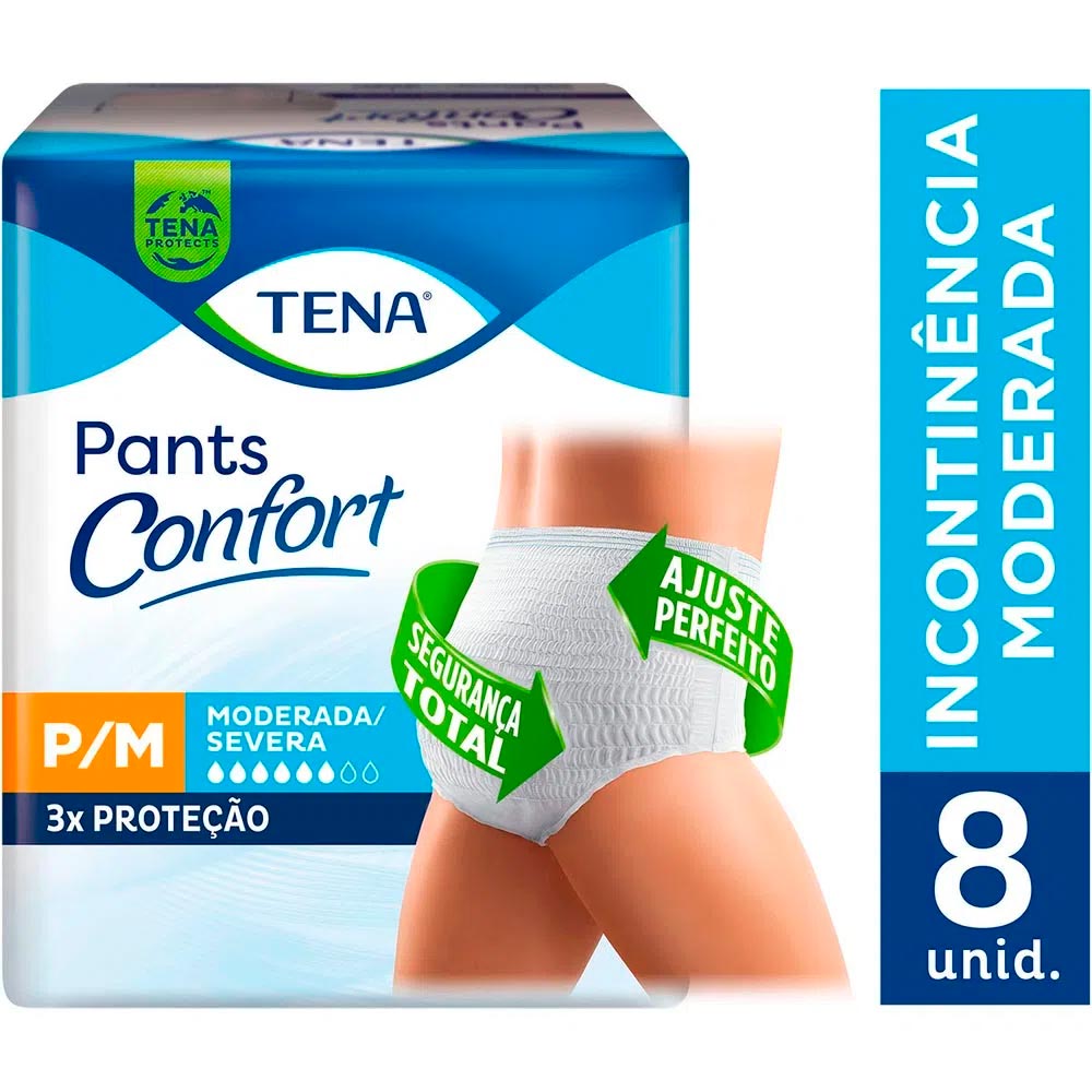 Roupa Íntima Tena Pants Confort P/M 8 Unidades - Drogaria Sao Paulo