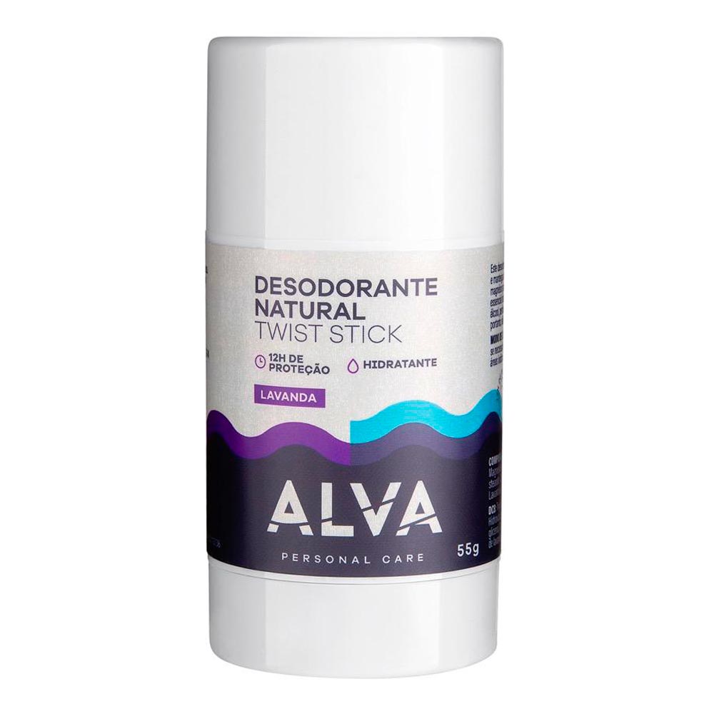 Desodorante Natural Alva Twist Stick Lavanda 55g