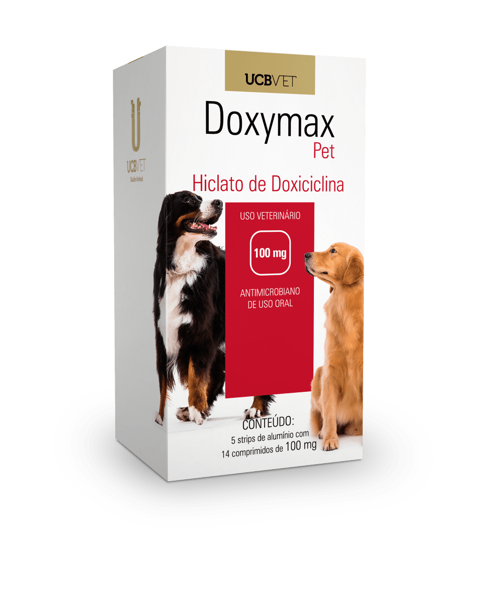 Antimicrobiano Doxymax Pet (Hiclato de doxiciclina) 100mg C/14 comp. UCBVET