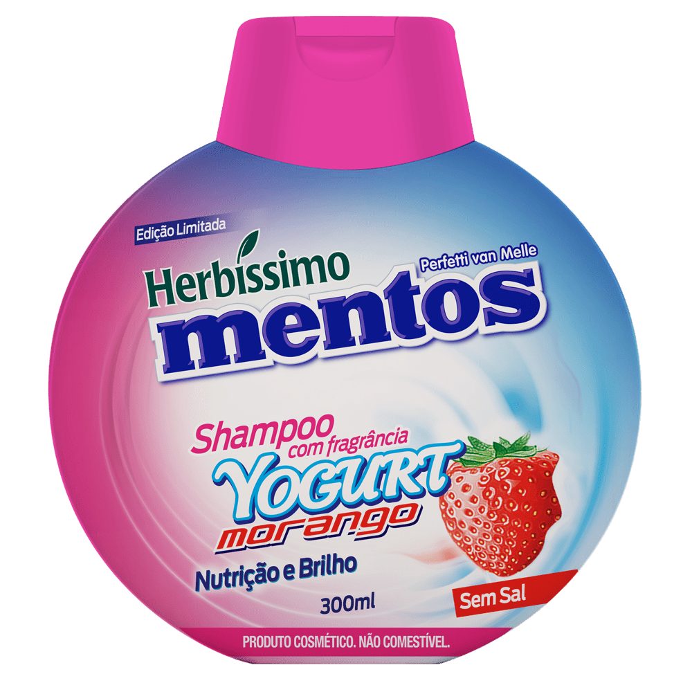 Mentos Yogurt Morango - Shampoo 300ml