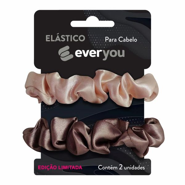 Scrunchie Para Cabelo Ever You Tecido Rosa 2 Unidades