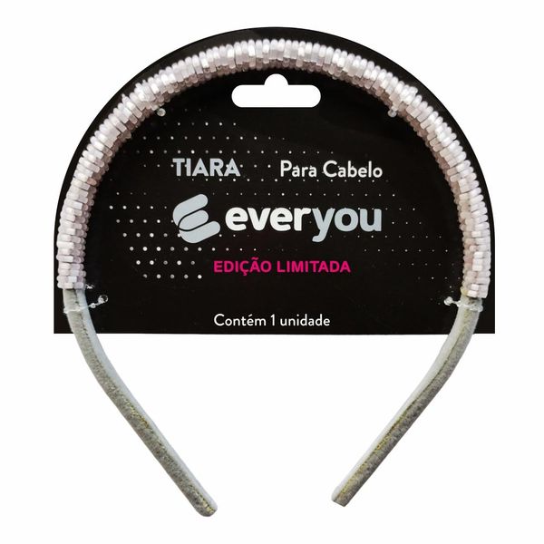 Tiara para Cabelo Ever You Prata 1 Unidade