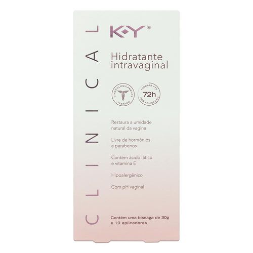 Hidratante Intravaginal K-Y Clínical 30G + 10 Aplicadores