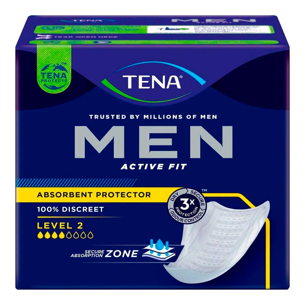 Absorvente Protetor Masculino Tena Men Active Fit 10 Unidades