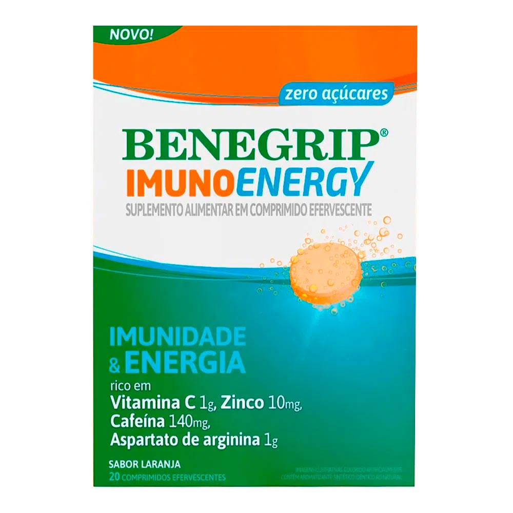 Vitamina C Benegrip Imuno Energy 20 Comprimidos Efervescentes