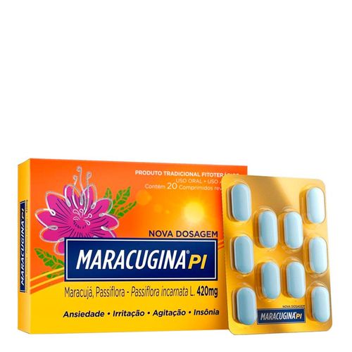 Calmante E Fitoterápico Maracugina Pi 420Mg 20 Comprimidos Revestidos