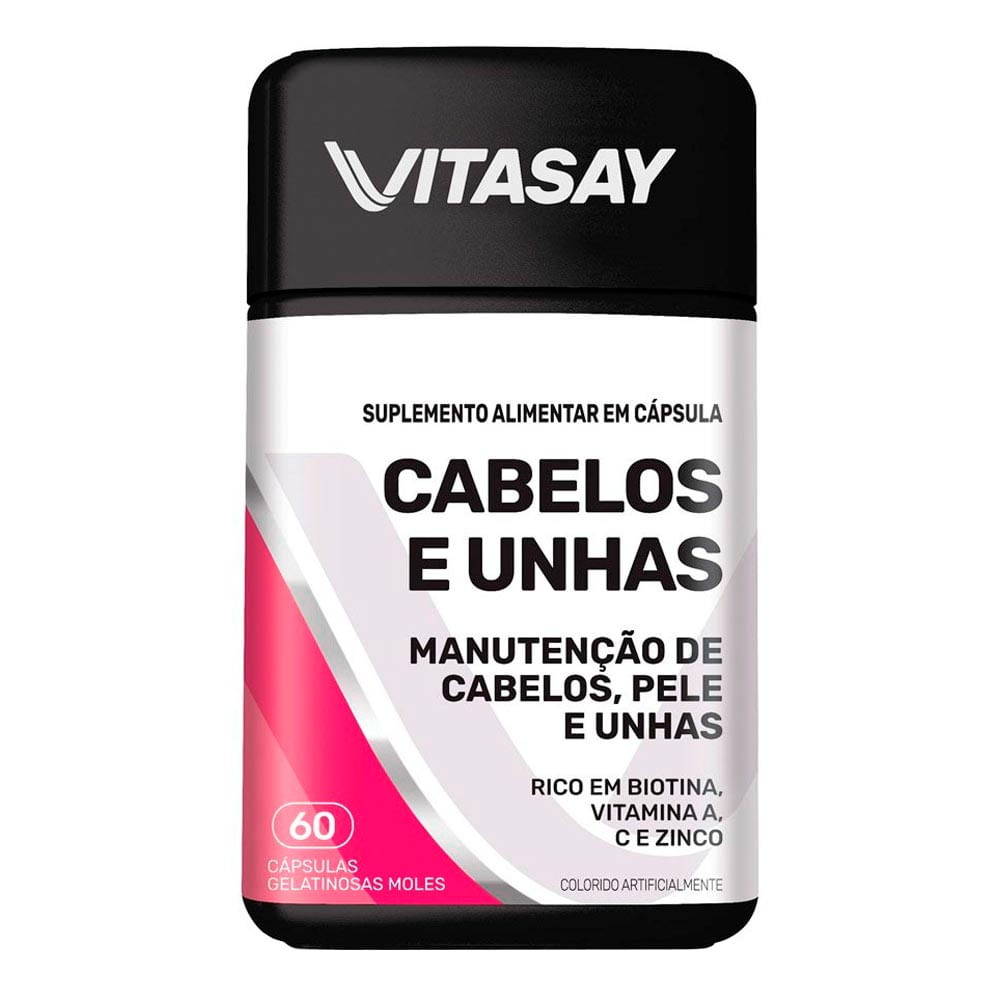 Suplemento Alimentar Vitasay Cabelos e Unhas 60 Cápsulas
