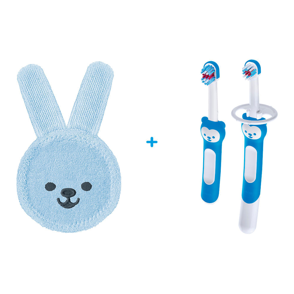Kit primeiro ano de higiene oral azul
