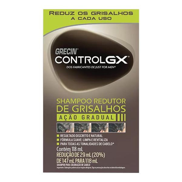 Shampoo Grecin Control GX Redutor de Grisalho 118ml