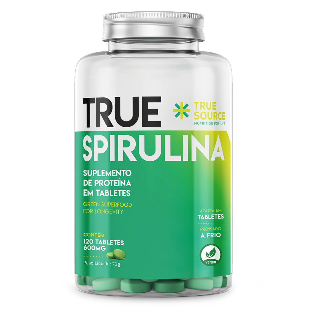 Encontraproduto.com.br - Spirulina 600mg 120 Tabletes – True Source