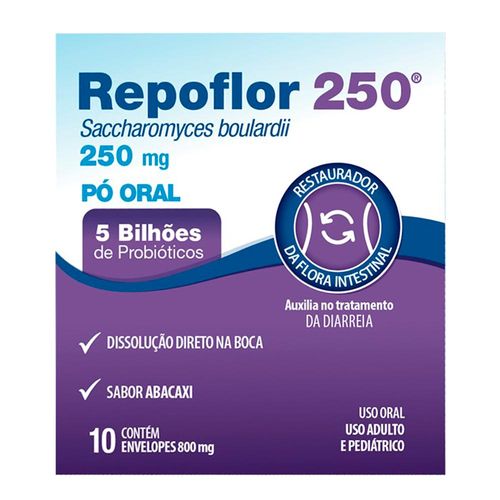 Probiótico Repoflor 250Mg 10 Envelopes