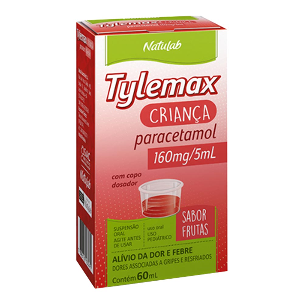 Tylemax Baby e Criança 160mg/5mL Natulab 1 Frasco com 60mL + Copo