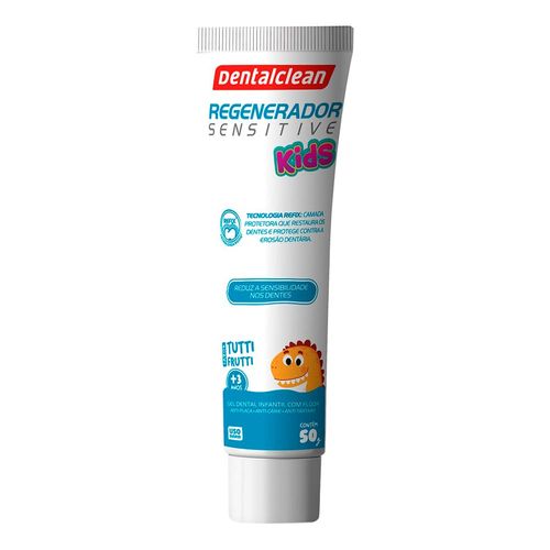 811580---Gel-Dental-Infantil-Dentalclean-Regenerador-Sensitive-Kids-com-Fluor-Tutti-Frutti-50g-1