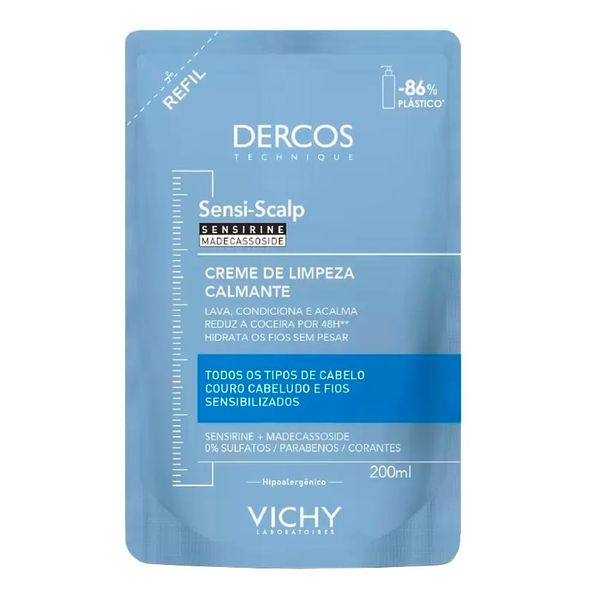 Refil Creme de Limpeza Vichy Dercos Sensi Scalp 200ml