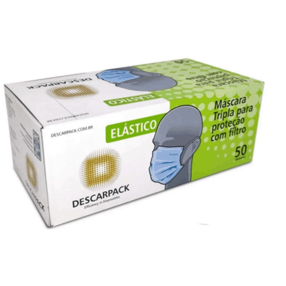 Máscara Cirúrgica Tripla Descarpack Kolplast Máscara Cirúrgica Tripla Descarpack