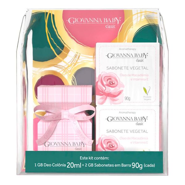 Kit Colônia Giovanna Baby Mini Classic 20ml + Sabonete em Barra 90g