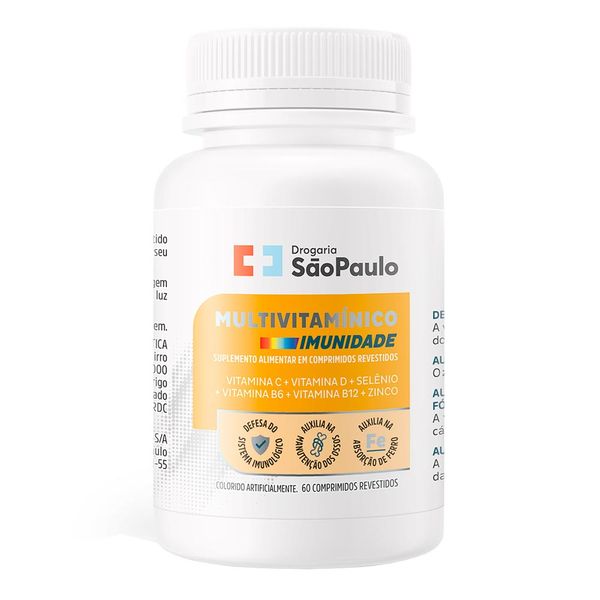 Multivitamínico Imunidade Drogarias São Paulo 60 Comprimidos Revestidos