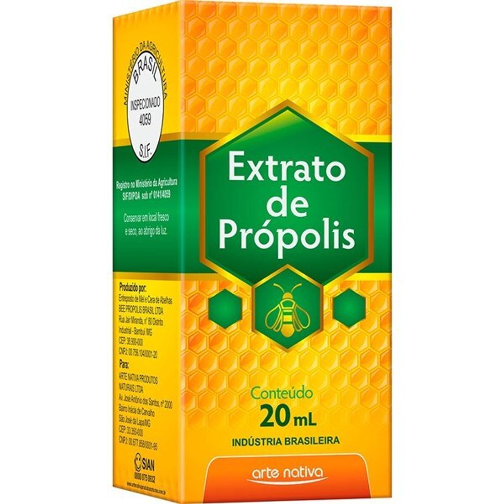 Extrato de Própolis Verde 20ML - Arte Nativa - Drogaria Sao Paulo