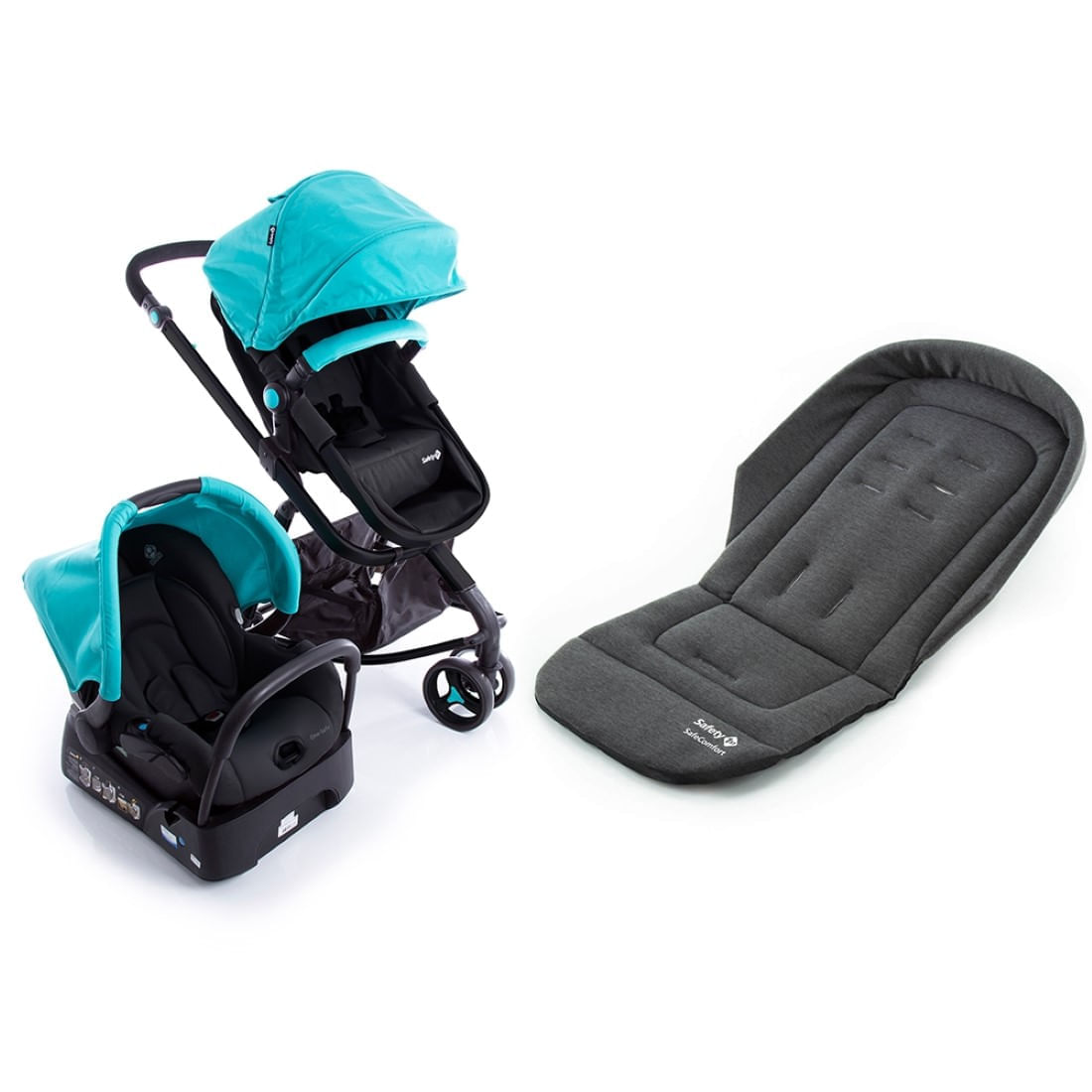 Travel System Mobi Safety 1st + green Paint + almofada Extra para Carrinhos Safecomfort + grey 935277814